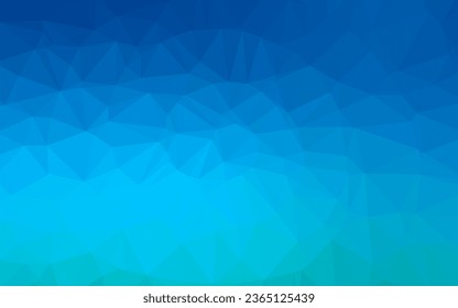 Light BLUE vector polygonal template. Triangular geometric sample with gradient.  Completely new template for your business design.