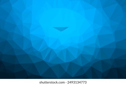 Light BLUE vector polygonal template. Shining illustration, which consist of triangles. Completely new template for your business design.