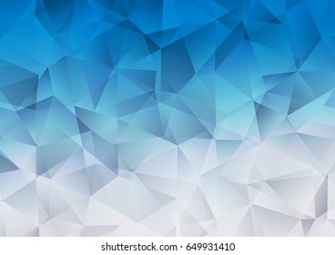 Light BLUE vector polygonal template. Shining illustration, which consist of triangles. A completely new design for your business.