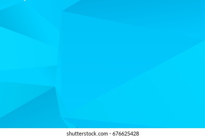 Light BLUE vector polygonal template. Creative illustration in halftone style with gradient. The completely new template can be used for your brand book.