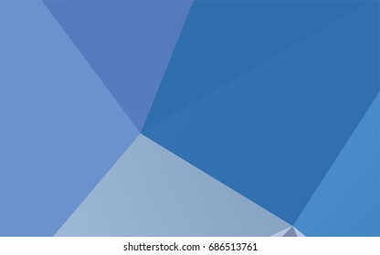 Light BLUE vector polygonal template. Creative geometric illustration in Origami style with gradient. The template can be used as a background for cell phones.