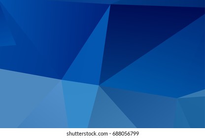 Light BLUE vector polygonal template. Shining illustration, which consist of triangles. The polygonal design can be used for your web site.