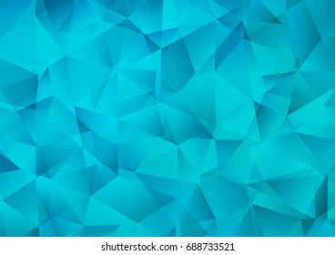 Light BLUE vector polygonal template. An elegant bright illustration with gradient. The completely new template can be used for your brand book.