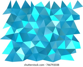 Light BLUE vector polygonal template. An elegant bright illustration with gradient. Triangular pattern for your business design.