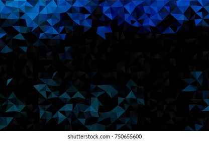 Light BLUE vector polygonal template. Shining illustration, which consist of triangles. Brand-new style for your business design.