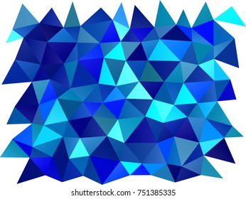 Light BLUE vector polygonal template. Geometric illustration in Origami style with gradient.  A completely new design for your business.