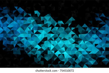 Light BLUE vector polygonal template. Colorful illustration in abstract style with gradient. The textured pattern can be used for background.