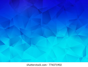 Light BLUE vector polygonal template. Colorful illustration in abstract style with gradient. The polygonal design can be used for your web site.