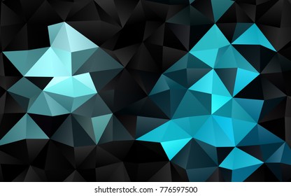 Light BLUE vector polygonal template. Glitter abstract illustration with an elegant design. A completely new design for your business.