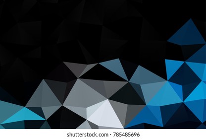 Light BLUE vector polygonal template. A sample with polygonal shapes. The elegant pattern can be used as part of a brand book.