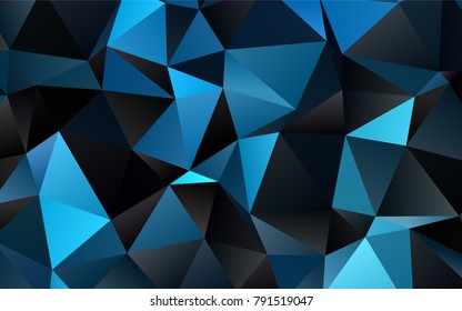 Light BLUE vector polygonal template. Modern geometrical abstract illustration with gradient. The polygonal design can be used for your web site.