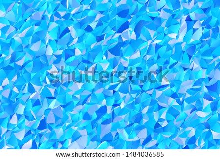 Light BLUE vector polygonal template. Geometric illustration in Origami style with gradient.  Brand new design for your business.