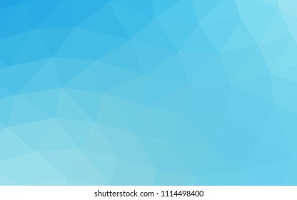 Light BLUE vector polygonal polygonal. Triangular geometric sample with gradient.  The textured pattern can be used for background.