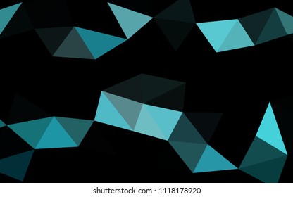 Light BLUE vector polygonal polygonal. Triangular geometric sample with gradient.  Brand new style for your business design.