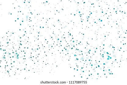 Light BLUE vector rectangular open and filled shapes background. Geometric background in square style. The pattern can be used for brand-new background.