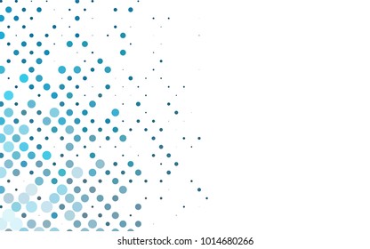 Light BLUE vector red banner with set of circles, dots. Donuts Background. Creative Design Template. Technological halftone illustration.