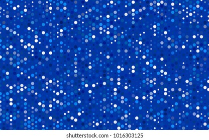 Light BLUE vector red banner with set of circles, dots. Donuts Background. Creative Design Template. Technological halftone illustration.