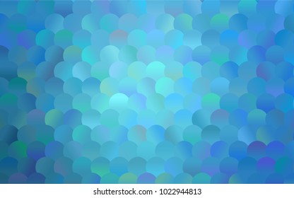 Light BLUE vector red banner with set of circles, dots. Donuts Background. Creative Design Template. Technological halftone illustration.