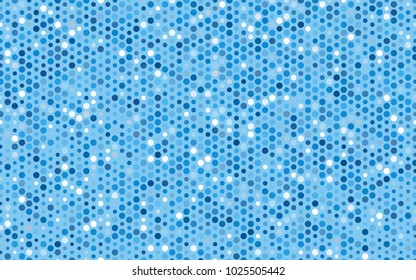 Light BLUE vector red banner with set of circles, dots. Donuts Background. Creative Design Template. Technological halftone illustration.