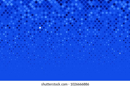 Light BLUE vector red banner with set of circles, dots. Donuts Background. Creative Design Template. Technological halftone illustration.
