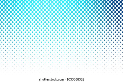 Light BLUE vector red banner with set of circles, dots. Donuts Background. Creative Design Template. Technological halftone illustration.