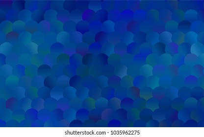 Light BLUE vector red banner with set of circles, dots. Donuts Background. Creative Design Template. Technological halftone illustration.