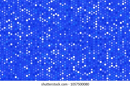Light BLUE vector red banner with set of circles, dots. Donuts Background. Creative Design Template. Technological halftone illustration.
