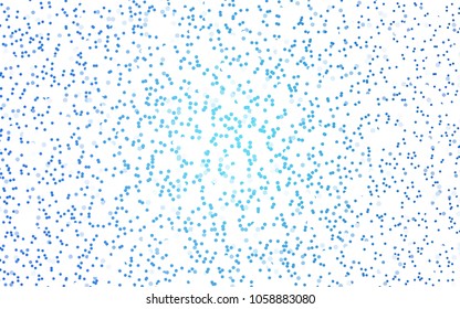 Light BLUE vector red banner with set of circles, dots. Donuts Background. Creative Design Template. Technological halftone illustration.