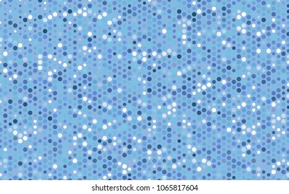 Light BLUE vector red banner with set of circles, dots. Donuts Background. Creative Design Template. Technological halftone illustration.
