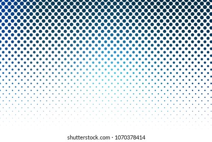 Light BLUE vector red banner with set of circles, dots. Donuts Background. Creative Design Template. Technological halftone illustration.
