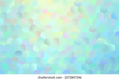 Light BLUE vector red banner with set of circles, dots. Donuts Background. Creative Design Template. Technological halftone illustration.
