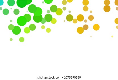Light BLUE vector red banner with set of circles, dots. Donuts Background. Creative Design Template. Technological halftone illustration.