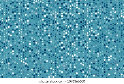 Light BLUE vector red banner with set of circles, dots. Donuts Background. Creative Design Template. Technological halftone illustration.
