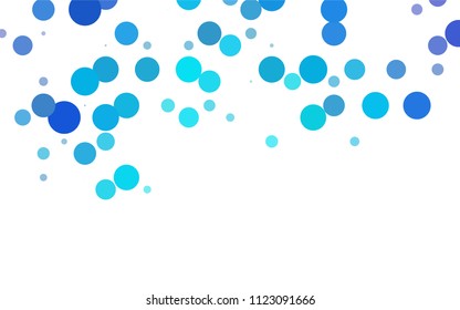 Light BLUE vector red banner with set of circles, dots. Donuts Background. Creative Design Template. Technological halftone illustration.