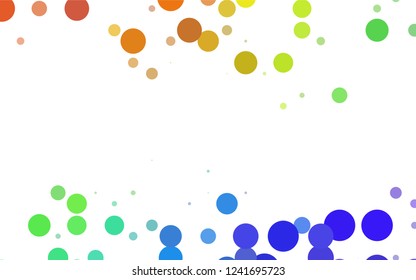 Light BLUE vector red banner with set of circles, dots. Donuts Background. Creative Design Template. Technological halftone illustration.
