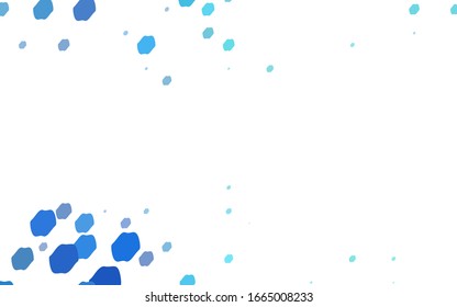 Light BLUE vector red banner with set of circles, dots. Donuts Background. Creative Design Template. Technological halftone illustration.