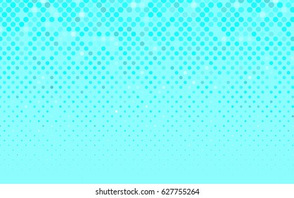 Light BLUE vector red banner with set of circles, dots. Donuts Background. Creative Design Template. Technological halftone illustration.