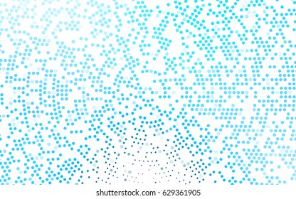 Light BLUE vector red banner with set of circles, dots. Donuts Background. Creative Design Template. Technological halftone illustration.