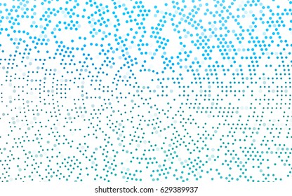 Light BLUE vector red banner with set of circles, dots. Donuts Background. Creative Design Template. Technological halftone illustration.