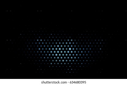 Light BLUE vector red banner with set of circles, dots. Donuts Background. Creative Design Template. Technological halftone illustration.