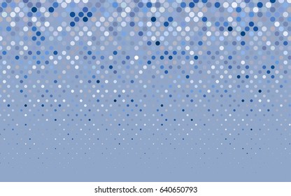 Light BLUE vector red banner with set of circles, dots. Donuts Background. Creative Design Template. Technological halftone illustration.