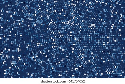 Light BLUE vector red banner with set of circles, dots. Donuts Background. Creative Design Template. Technological halftone illustration.