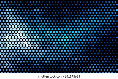 Light BLUE vector red banner with set of circles, dots. Donuts Background. Creative Design Template. Technological halftone illustration.