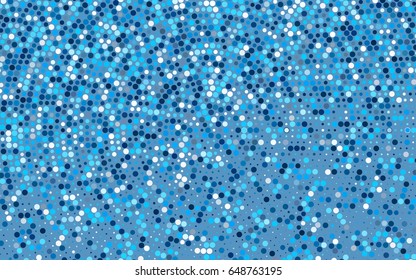 Light BLUE vector red banner with set of circles, dots. Donuts Background. Creative Design Template. Technological halftone illustration.