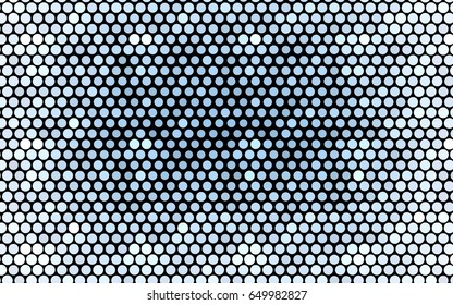 Light BLUE vector red banner with set of circles, dots. Donuts Background. Creative Design Template. Technological halftone illustration.