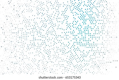 Light BLUE vector red banner with set of circles, dots. Donuts Background. Creative Design Template. Technological halftone illustration.