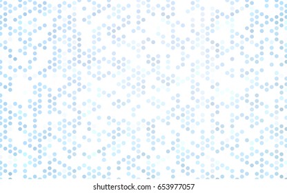 Light BLUE vector red banner with set of circles, dots. Donuts Background. Creative Design Template. Technological halftone illustration.