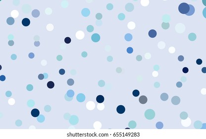 Light BLUE vector red banner with set of circles, dots. Donuts Background. Creative Design Template. Technological halftone illustration.