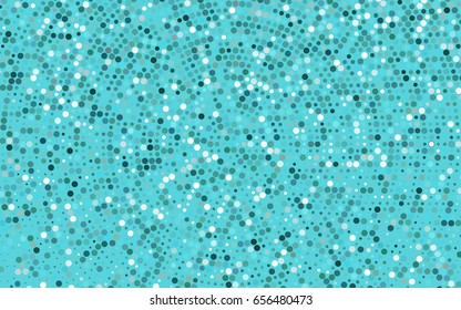 Light BLUE vector red banner with set of circles, dots. Donuts Background. Creative Design Template. Technological halftone illustration.