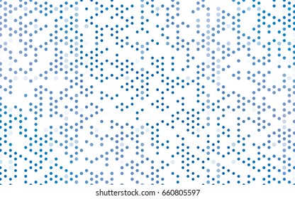 Light BLUE vector red banner with set of circles, dots. Donuts Background. Creative Design Template. Technological halftone illustration.